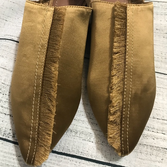 [Zara] Frayed Flat Satin Slippers NWT - Picture 6 of 8